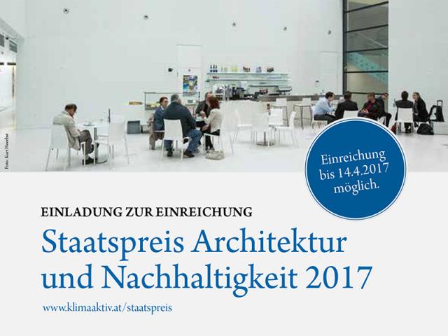 Staatspreis Architektur und Nachhaltigkeit 2017